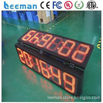sime-outdoor gps led time temp displays led digital alarm led digital time clock sign